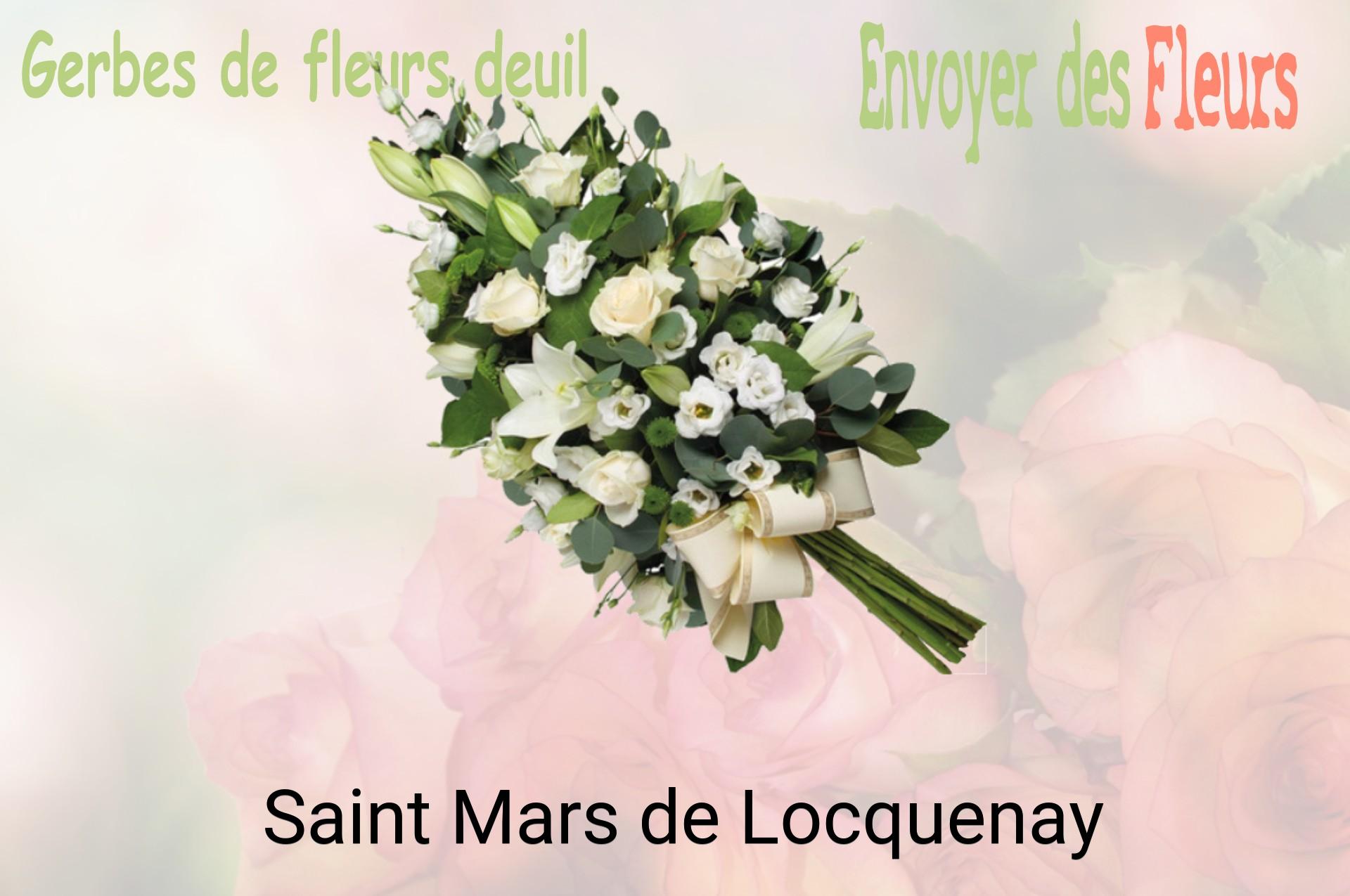 Gerbe de fleurs de deuil livrée à Saint-Mars-de-Locquenay